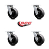 Service Caster 6 Inch Glass Filled Nylon Wheel Swivel Caster Set with Ball Bearings SCC SCC-30CS620-GFNB-4